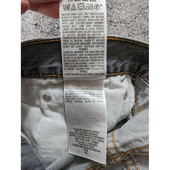 Levi's 514 Straight Leg Jeans Men's Size 38x32 Gray - Picture 5 of 14